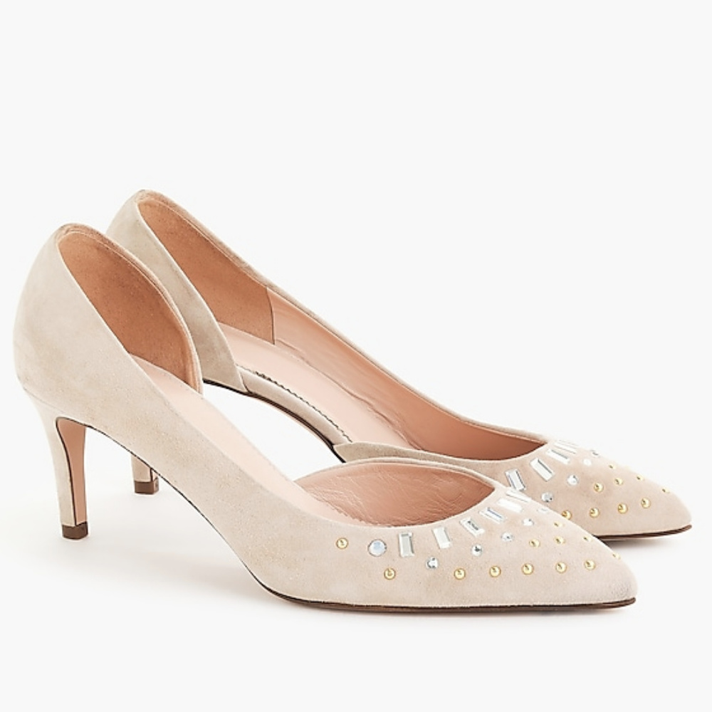 Colette d'Orsay pumps in embellished suede